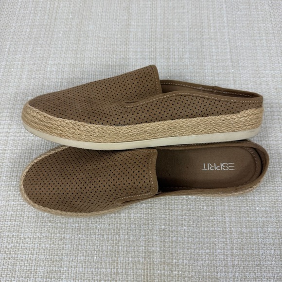 Esprit‎ Women's Neema Espadrilles Slip On Shoes 8.5 Comfort Shoes Brown - Picture 4 of 7